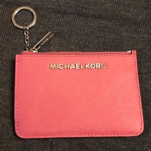 Michael kors pink card holder